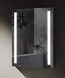 SGSpiegel Badspiegel mit seitlicher LED Beleuchtung, Badezimmerspiegel 60x80cm, Lichtfarbe Weiß, Energieklasse A+