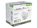 ECT FFP3 Masken CE Zertifiziert aus Deutschland - 20X FFP3 Maske (NR) MADE IN GERMANY - Premium Atemschutzmaske FFP3 ohne Ventil für maximale S