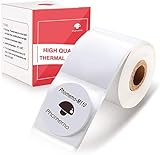 Phomemo Thermoetikett, rundes selbstklebendes Etikett, für Phomemo M200 / M110 Etikettendrucker, 30 x 30 mm (1,18 ”x 1,18”) Thermoetikett, DIY Etikett, 200 Etiketten/Rolle, (weißes rundes Etikett))
