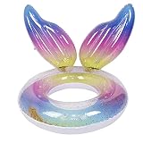 Gcxzb Schwimmreifen Schwimmen Ring Sommer Pailletten Schwimmen Ring Erwachsener verdickung erhöhen ahne Schwimmen Ring schöne aufblasbare schwimmring Schwimmen (Color : 1, Size : A)