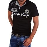 Celucke Polohemd Besticken Poloshirt Herren Mit Coole Print, Männer T-Shirt Kurzarm Polo Hemd Basic Shirt Freizeit Polohemden Kurzarmhemd Herrenhemden Sweatshirt Kurzarmshirt (Schwarz,XL)