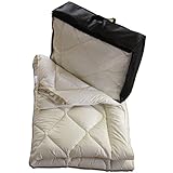 Meivita Merino Schaf-Schurwoll Winterdecke in 135x200 cm Schurwoll Winterbett Duo-Bett Duo-Steppdecke Winter Bettdeck