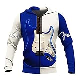 Pokem&Hent E-Gitarre 3D Gesamtdruck Zipper Hoodie/Sweatshirt/Hoodie Unisex Jacke Zip Hoodie 5XL