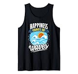 Das Glück kommt in Wellen Strandliebhaber Tank Top