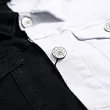 Herren Patchwork Slim Fit Jeans Jacken Baumwolle Solide Motorrad, B, XXXXL