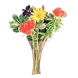 Gadjit Vinyl Fenster Vase Trompete Stil flexibel Vinyl Vase –-Legt, um Windows, Spiegel, oder andere nicht poröse Oberflächen mit Saugnäpfen Vase für Blumen, Wasser, Greenery
