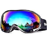 Snowledge Skibrille Damen und Herren Snowboardbrille Doppel-Objektiv OTG UV400 Schutz Anti-Beschlag Winddicht Ski Schutzbrille Helmkompatibel für Skifahren Motorrad Fahrrad Sk