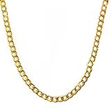 Oblique-Unique® Kette, Rapper Gold Goldene Rapper Gangster Kette - satter Goldlook - perfek