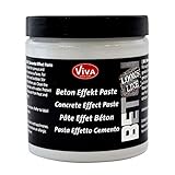 Viva Decor® Beton Effekt Paste (Grau, 250 ml) Betonoptik Farbe - Beton Deko - Beton für Kreative - Kreativ Beton Farben- Bastel Beton Paste Made in Germany