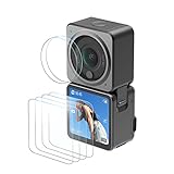 Osmo Action 2 Bildschirmschutz für DJI Action 2 Zubehör Displayschutzfolie aus gehärtetem Glas + Objektivschutz Gehärteter Film für DJI Action 2 Dual-S
