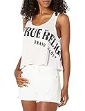 True Religion Damen Wrap True Pocket Tank Top T-Shirt, Optic White, X