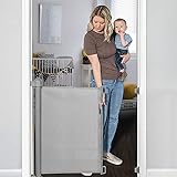 YOOFOR Treppenschutzgitter Ausziehbare für Babys & Haustiere, 0-140 cm, 85cm Hoch Baby Absperrgitter Treppenschutzrollo, Geräuschlose, Einhändig Bedienbar, Geeignet für Treppen/Türen/Außen, G