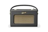 Roberts Radio REV-ISTREAM3CG Retro DAB/DAB+ FM Wireless Portable Digital Bluetooth Radio Alexa Voice Controlled Smart Speaker Revival iStream 3 - Charcoal Grey