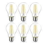 Amazon Basics E27 LED Lampe, 7W (ersetzt 60W), klar, 6er-Pack