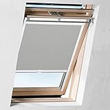 Buseu Dachfenster VerdunkelungsRollos für S06/606/04, Hellgrau, Kompatibel mit VELUX Dachfenstern,Sonnenschutz Dachfensterrollos Hitzeschutz Jalousien für GGL/GPL/GHL/GTL/GXL/Gel/GGU/GPU,