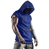 Herren Kapuze Leichte Muskel Tanktops Sommer Bodybuilding Fitnessstudio T-Shirts Training Aktive Baseball ärmellos Hoodies mit T