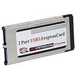 Exanko Hoch Geschwindigkeits 2 Anschluss Innen Versteckt USB 3.0 USB 3.0 Zu Express Karte 34mm Express Karte Konverter FüR Notebook Laptop