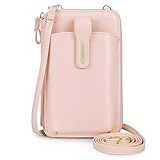 Pomelo Best Handytasche zum umhängen Damen Schultertasche Handy Geldbeutel mit Kartenfächer, abnehmbare Schultergurt und Handschlaufe für Handy unter 7 Z