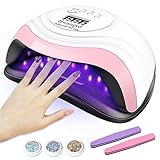 Nageltrockner LED UV Nagellampe für Nägel Gelnägel, 165W Smart Auto-Sensing, LCD-Display, mit 4 Timer Einstellungen, Nail Art Werkzeug Geschenke für Mädchen und F