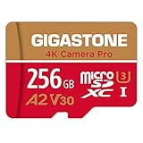 Gigastone 4K Kamera Pro 256GB MicroSDXC Speicherkarte und SD-Adapter, Kompatibel mit GoPro Drohne und Switch, bis zu 100/60 MB/s, 4K UHD Videoaufnahmen, Micro SD Karte UHS-I A2 Klasse 10 U3 V30