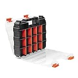 TACTIX Sortimentskasten doppelseitig Organizer Kleinteilemagazin Koffer 34 F
