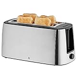 WMF Bueno Pro Toaster Langschlitz mit Brötchenaufsatz, 4 Scheiben, XXL Toast, Aufknusper-Funktion, 6 Bräunungsstufen, 1550W, T