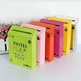 LBSI Briefkasten Briefkästen, Outdoor Eisenblech Briefkästen Wandmontage, Landhausstil, 9 Farben, Die Schönen Farben Sind Auch Bei Kindern Sehr Belieb