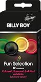 Billy Boy Fun Selection Mix (Bunte Vielfalt) - Sortiment aus farbigen und perlgenoppten Kondomen (12 stück)