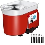 VEVOR Ceramic Wheel Machine 280W Electric Pottery 25cm Keramik Radmaschine 220V Radmaschine DIY verstellbare Füße mit Sculpting Set Elektrische Töpferscheibe Maschine mit Fußpedale und Waschbecken R