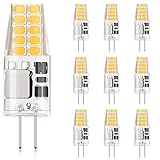 3W G4 LED Lampen, LED Leuchtmittel 3000K Warmweiß LED Birnen Glühbirne Ersatz für 30W Halogenlampen 12V AC/DC 360°Abstrahlwinkel Kein Flackern Nicht Dimmbar Energiesparlampe,10er Pack