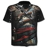 Revolverheld Shirt - t - Shirt - Piratenhemd - Gothic - Corsair - Waffe - 3D - Kurze ärmel - Mann - Unisex - Frau - lustig - Jungs - Cosplay - verkleidung - größe XXXL - c0y7 Cosplay