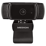 MEDION P8366 Webcam mit Mikrofon (Full HD 1080p, 30 Bildern pro Sek, Fotomodus, Autofokus inklusive Belichtungskontrolle, flexibel aufstellbar)