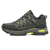 Herren Winter Sneakers Bequeme Warme Plattform Schnürschuhe Freizeitschuhe Outdoor Walking Wandern Rutschfeste Wasserdichte S
