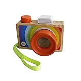 Gobus Cartoon Mini Holz Kamera Spielzeug mit Multi-Prisma Kaleidoskop Bilder Objektiv Tragbare Kamera für Kinder Kleinkinder (Tragen in der Hand)