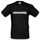 T-Shirt #Unterhaching Größe 4XL Farbe Schwarz Druck W
