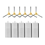 Staubsauger Filter Set 6 * Seitenbürste + 6 * Filter Kompatibel mit Neatsvor X500 X600 Für Mamibot Exvac660 Kompatibel mit Tesvor X500 Roboter Roboter-Staubsauger-Zubehör Zubehö