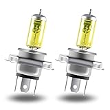 Teguangmei H4 60/55 W Halogen-Scheinwerfer-Leuchtmittel, 3000 K, superhell, goldgelb, 12 V, Ersatz für Frontscheinwerfer, Nebelscheinwerfer, 2 Stück