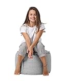 Xoft Living Sitzsack mit Lehne - Bequemer Bean Bag mit Rückenlehne als Sitzkissen & Sessel mit Füllung - Reißverschluss zum Befüllen - G