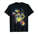 Drummer, Schlagzeug, Bunt, Wasserfrabe, design T-S