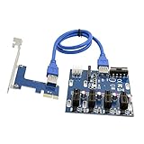 BTUWRUI Add in Karte PCIe 1 Bis 4 PCI Express Riser Karte ITX to External 4 PCI-E Slot PCIe Port Multip