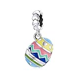 Schneeflocke / Secret Heart Charm für Pandora Armband Sterling Silber Bead Charm für Frauen Mädchen Weihnachtsgeschenke (Osterei-Charme)