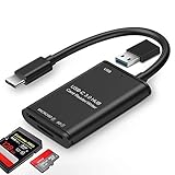 USB C Kartenleser, 3 in 1 USB C Card Reader Adapter mit USB 3.0 Hub OTG Adapter Micro SD Typ C Kartenlesegerät für MacBook Pro, MacBook Air, Pad Pro, Samsung Galaxy S10 / S9 mehr USB C G