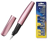 Pelikan Twist Füllhalter (universell für Rechts- und Linkshände), Girly Rose (Füllhalter + 30 Patronen)