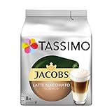 Tassimo Kapseln Jacobs Typ Latte Macchiato Classico, 40 Kaffeekapseln, 5er Pack, 5 x 8 Getränk