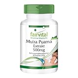 Muira Puama 500mg - HOCHDOSIERT - Potenzholz 10:1 Extrakt - VEGAN - 90 Kap