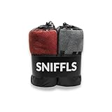 Sniffls® Premium Hundehandtuch (2er-Pack, Weich u. Waschbar) Extra saugfähig und schnell trocknendes Mikrofaser Handtuch für kleine und große Hunde, Perfektes Hundezubehör mit praktischer T