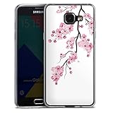 DeinDesign Slim Case extra dünn kompatibel mit Samsung Galaxy A5 Duos 2016 Silikon Handyhülle transparent Hülle Kirschblüten Jap