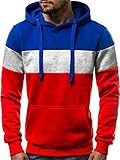 DDZYQ Longsleeve Herren Modern Mode Farbabstimmung Spleißen Mit Kapuze Herren Sweatshirt Herbst Winter Regular Fit Herren Jacke Täglich Sport All-Match H