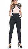 Kendindza Damen Overall Spitze (M, Rosa Muster 1)