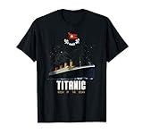 Vintage Titanic Schiff Poster T-Shirt für Mann F